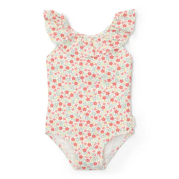 LITTLE DUTCH - costume intero flowers volant summer - GIRL