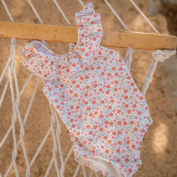 LITTLE DUTCH - costume intero flowers volant summer - GIRL