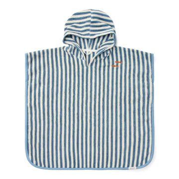 LITTLE DUTCH - poncho righe blu 55x55 summer - BOY