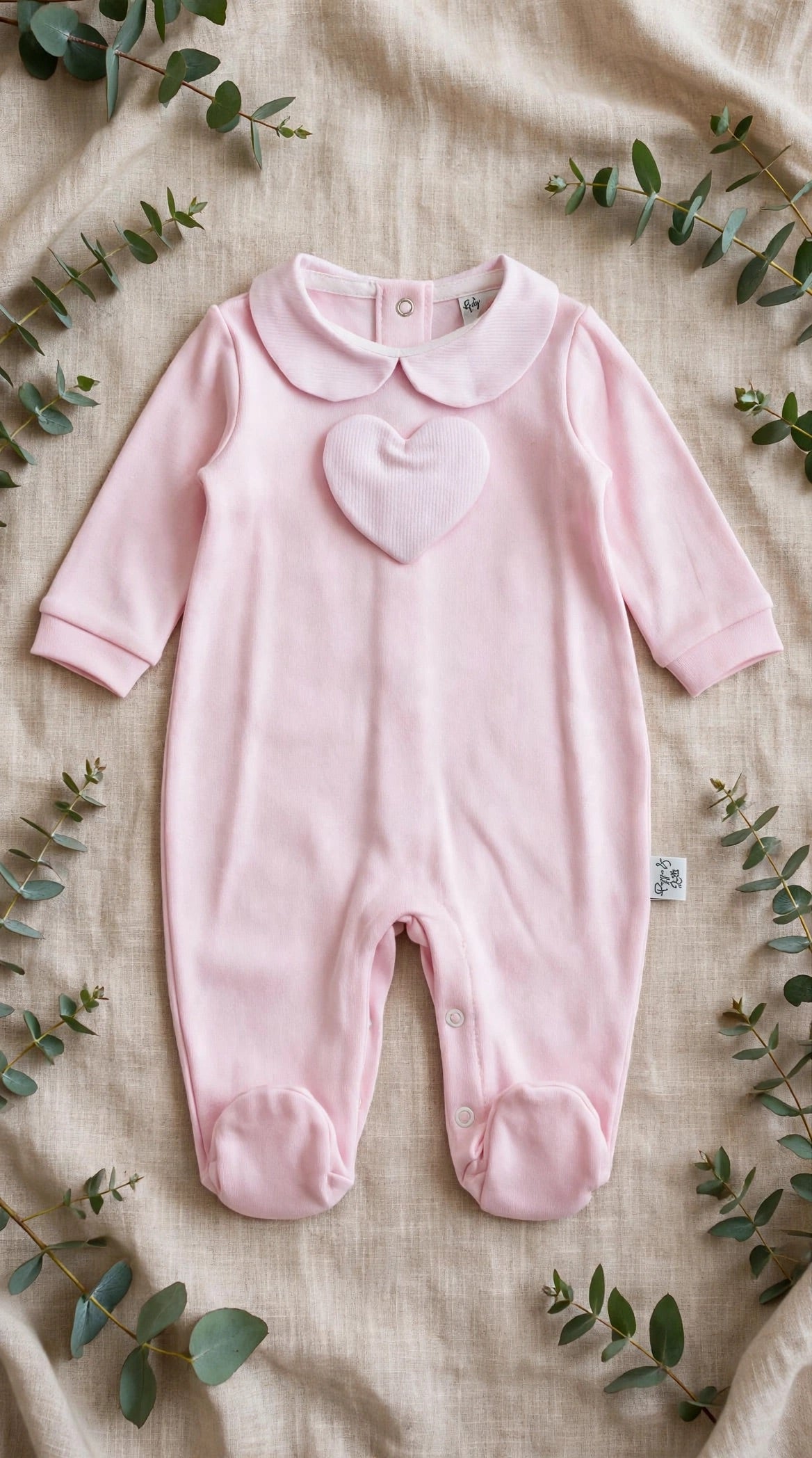 PAPPA E LATTE - tutina interlock rosa - invernale