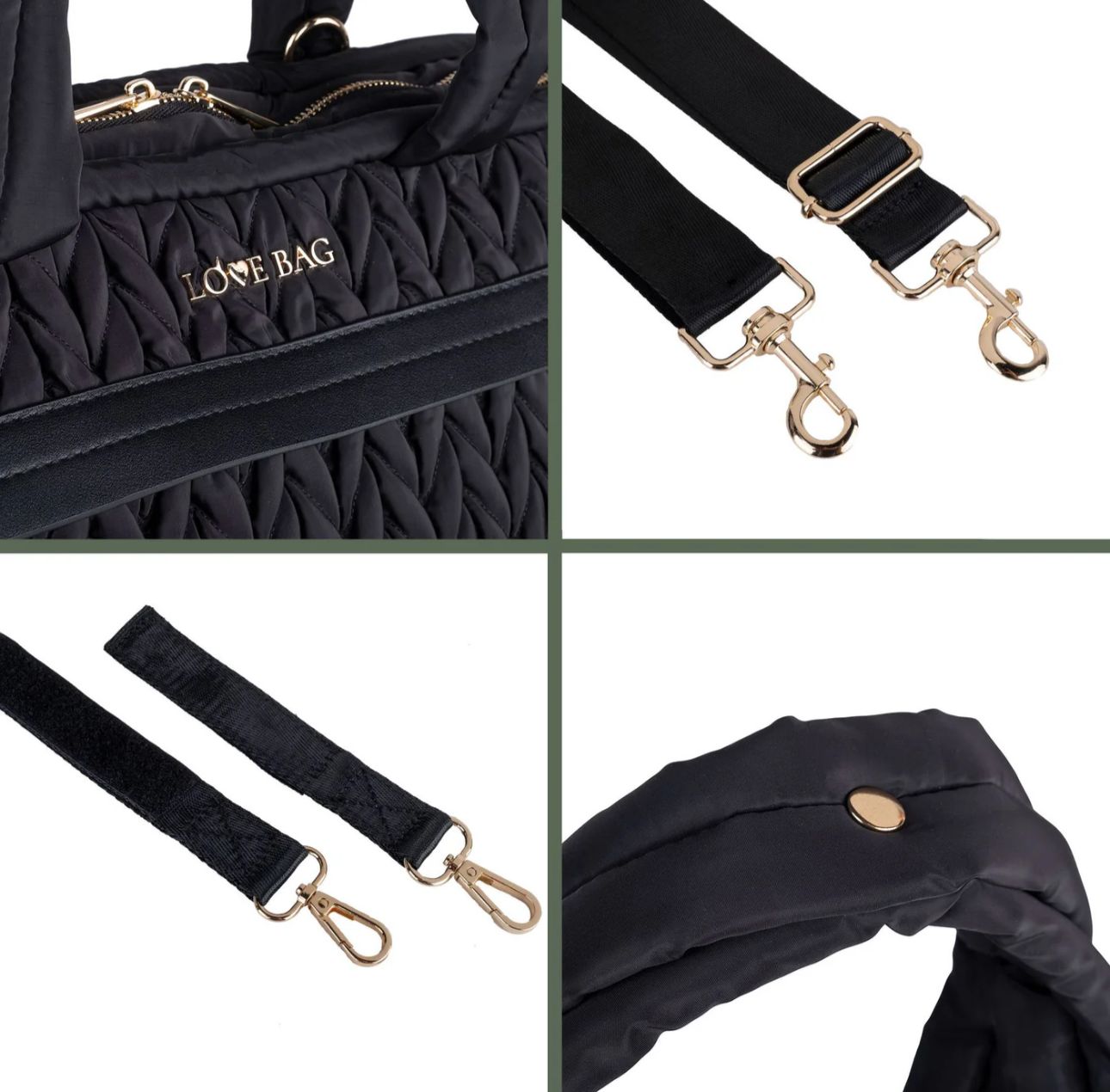 LOVE BAG - borsone ovale nero accessori - UNISEX