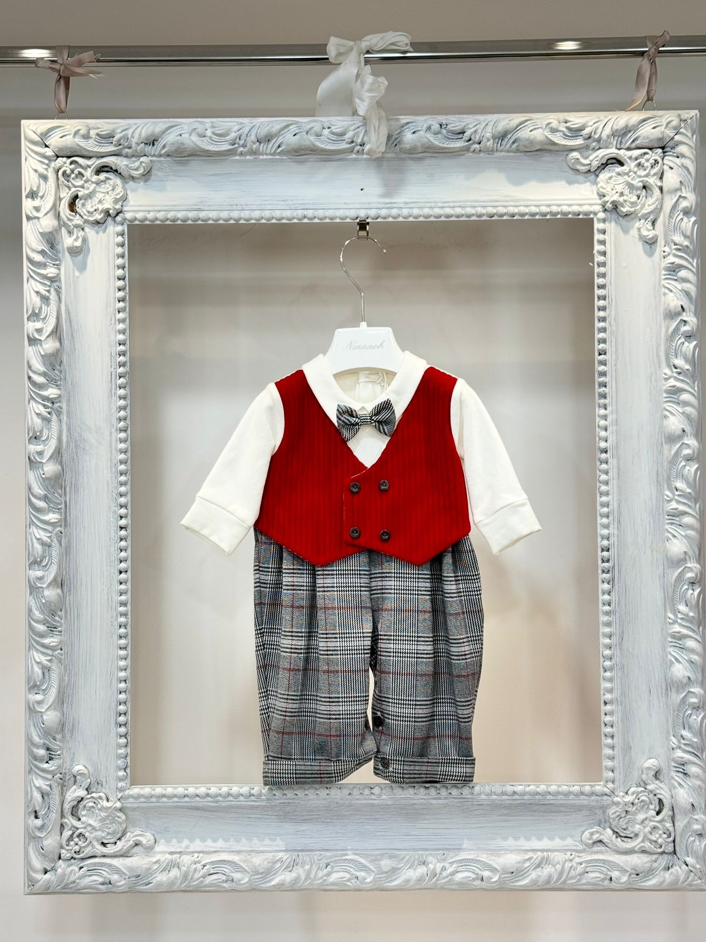 NINNA OH - pagliaccetto natalizio finto 3 pezzi abbigliamento inv - BOY