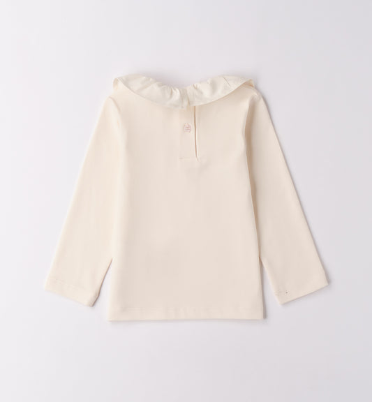 SARABANDA - t-shirt colletto volant abbigliamento invernale 25/26 bj - GIRL