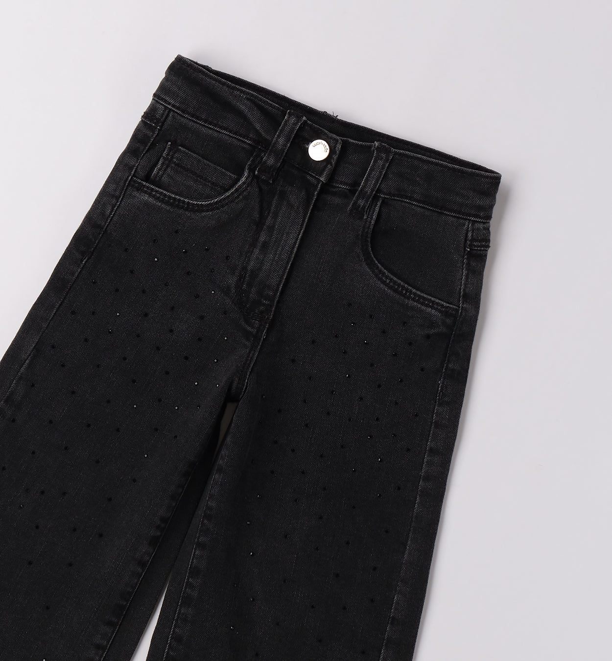 SARABANDA - jeans palazzo nero con pietre abbigliamento invernale 25/26 bj - GIRL