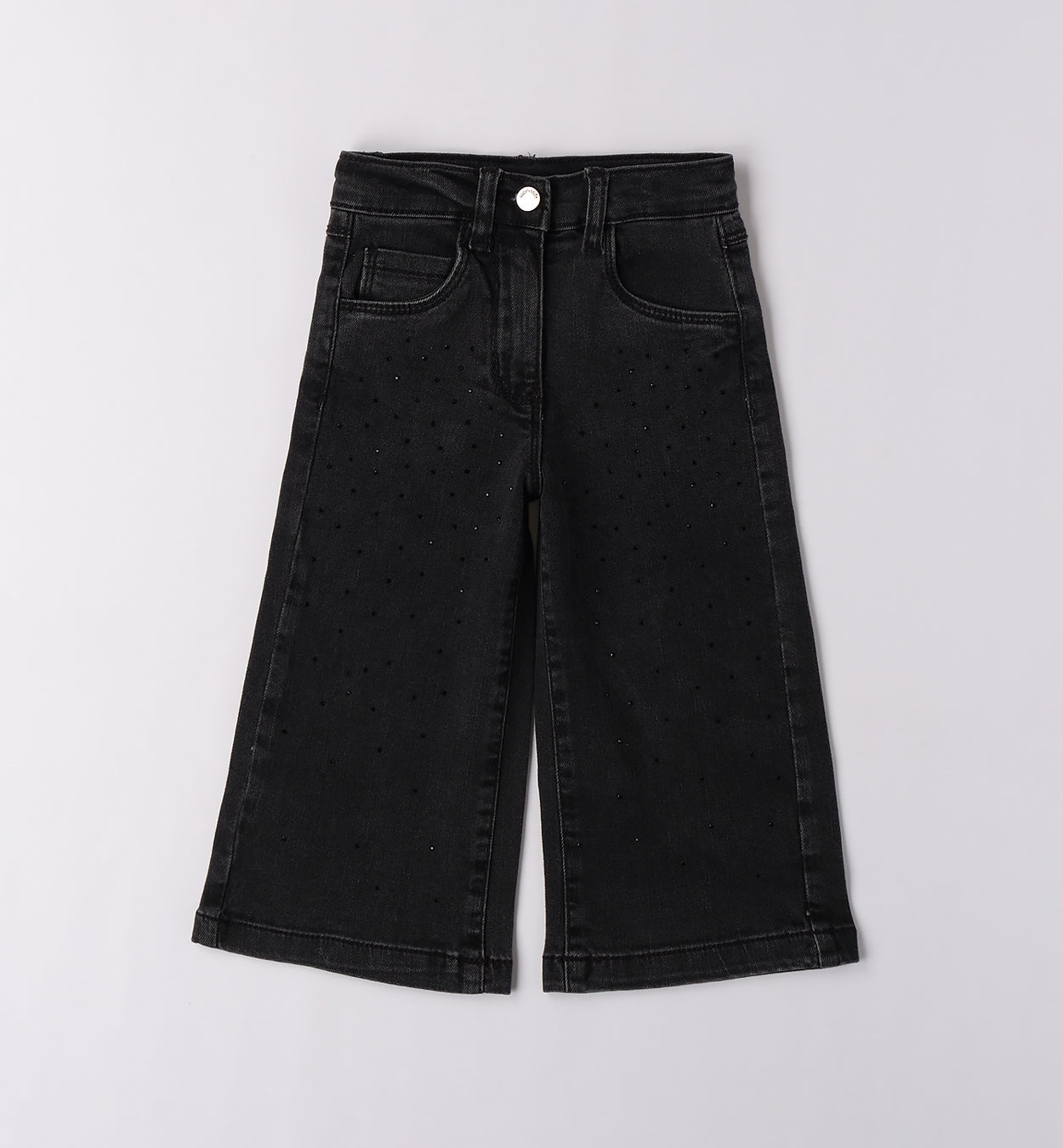 SARABANDA - jeans palazzo nero con pietre abbigliamento invernale 25/26 bj - GIRL
