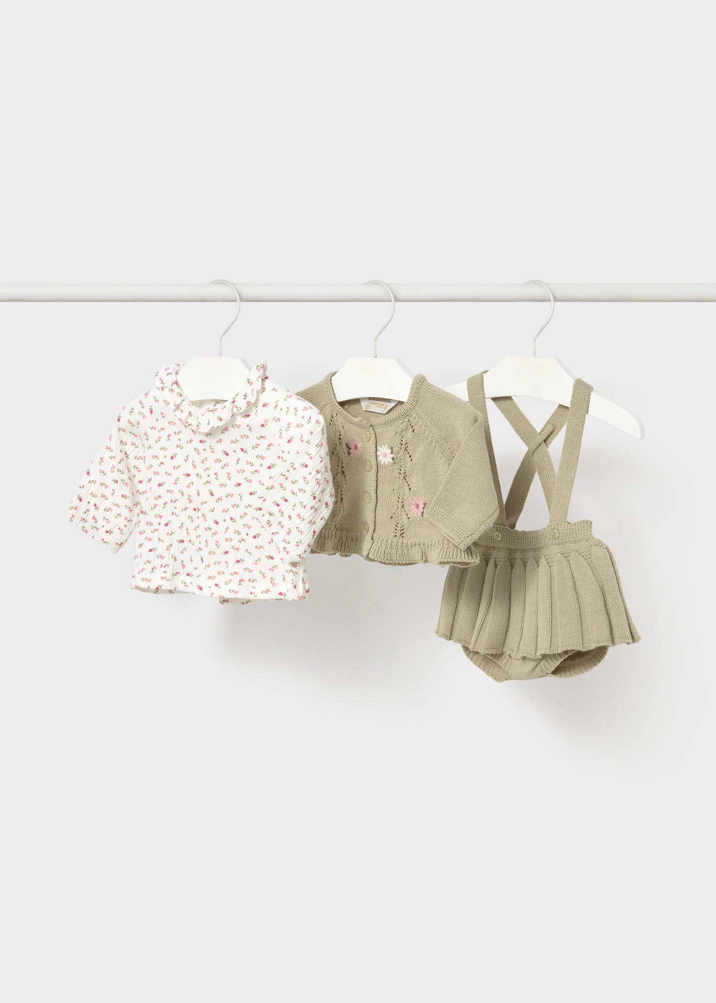 MAYORAL-completino gonna tricot verde-invernale