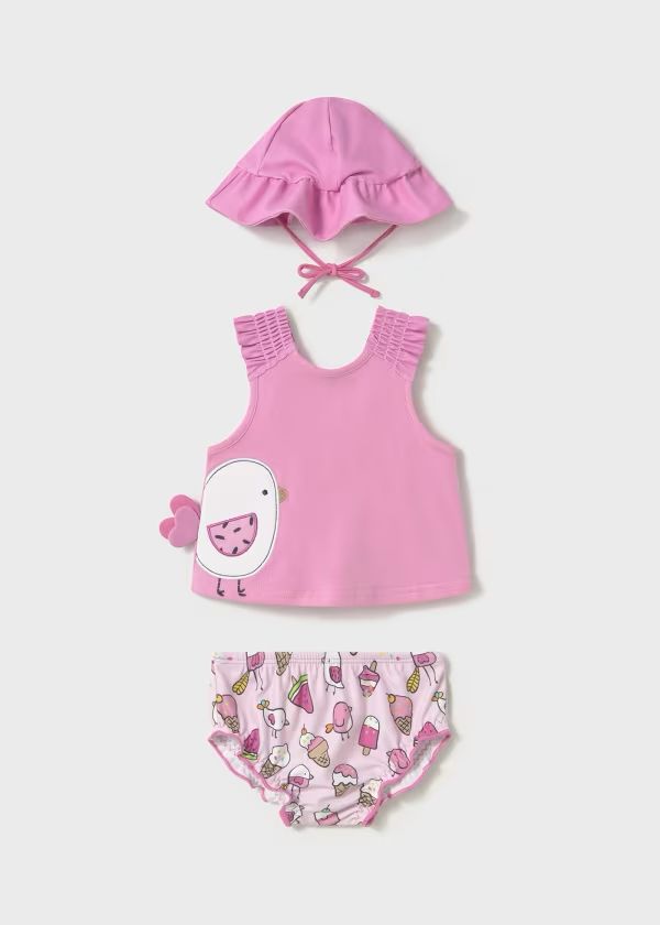 MAYORAL - completo 3 pezzi mare protezione solare summer - GIRL