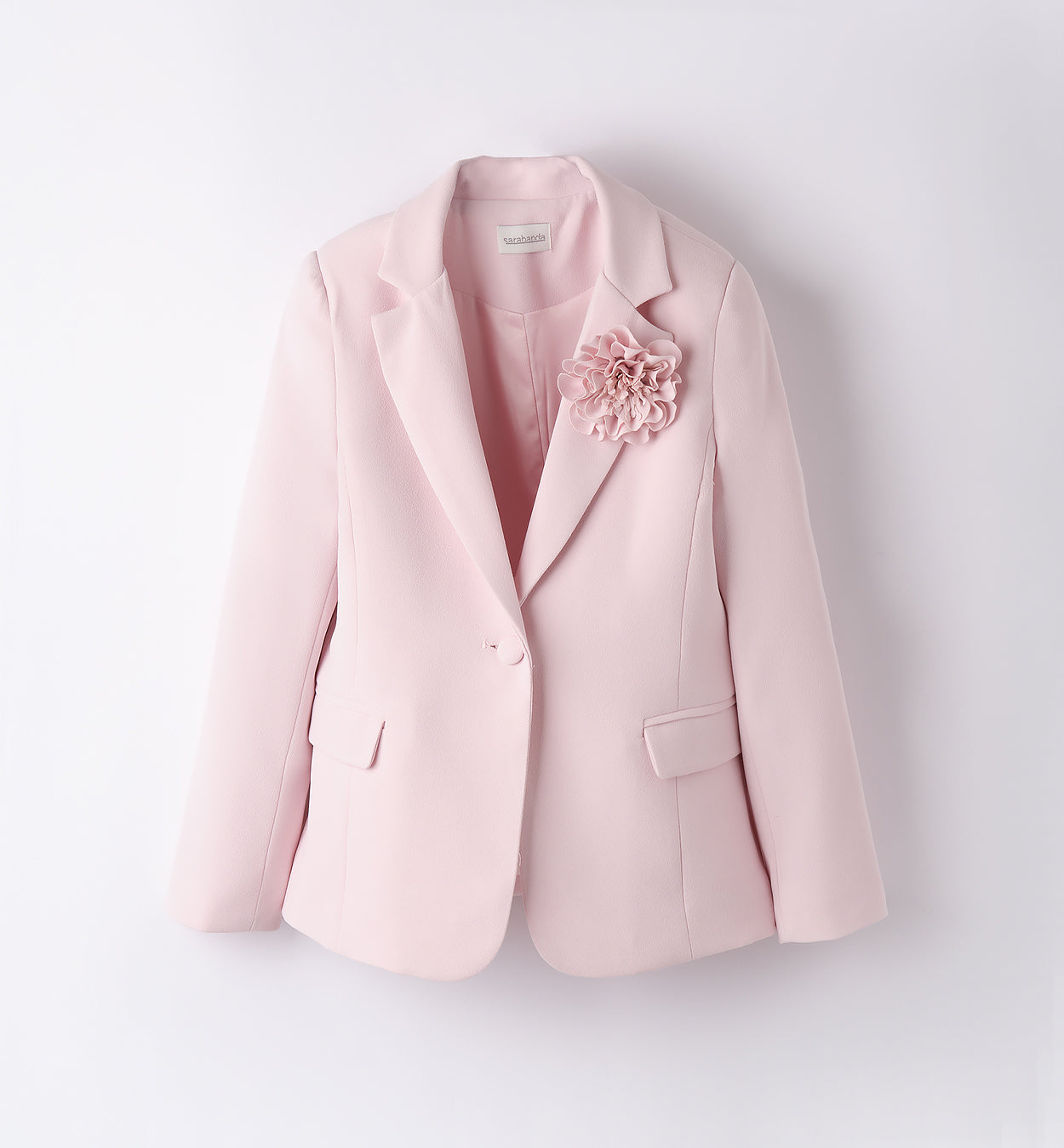 SARABANDA - tailleur bimba giacca fiore + pantalone zampa abbigliamento est 25 j - GIRL