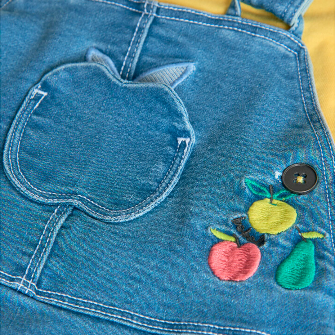 BOBOLI - salopette + t-shirt mela abbigliamento est 25 b - GIRL