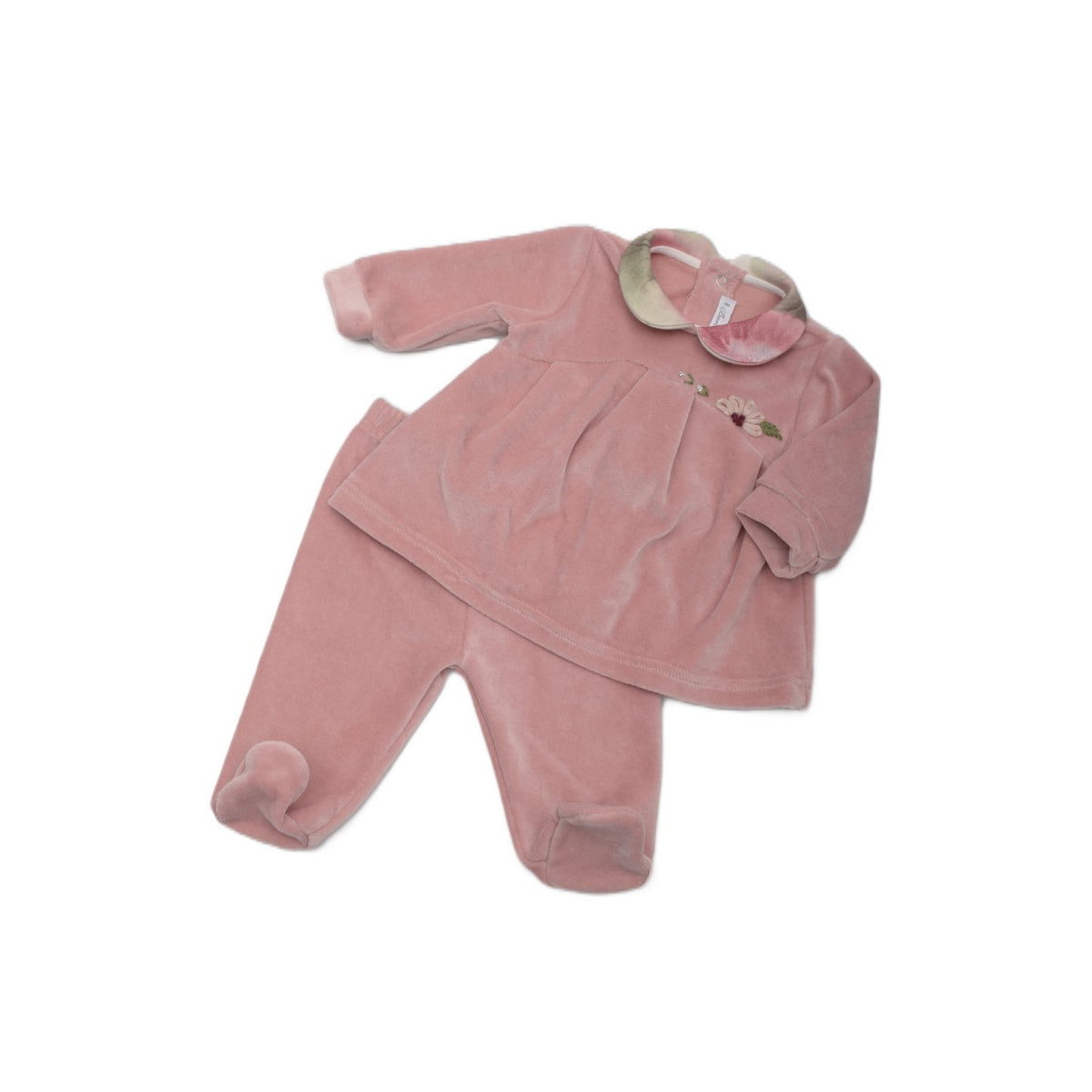 BARCELLINO - completino 2pz ciniglia rosa antico - invernale