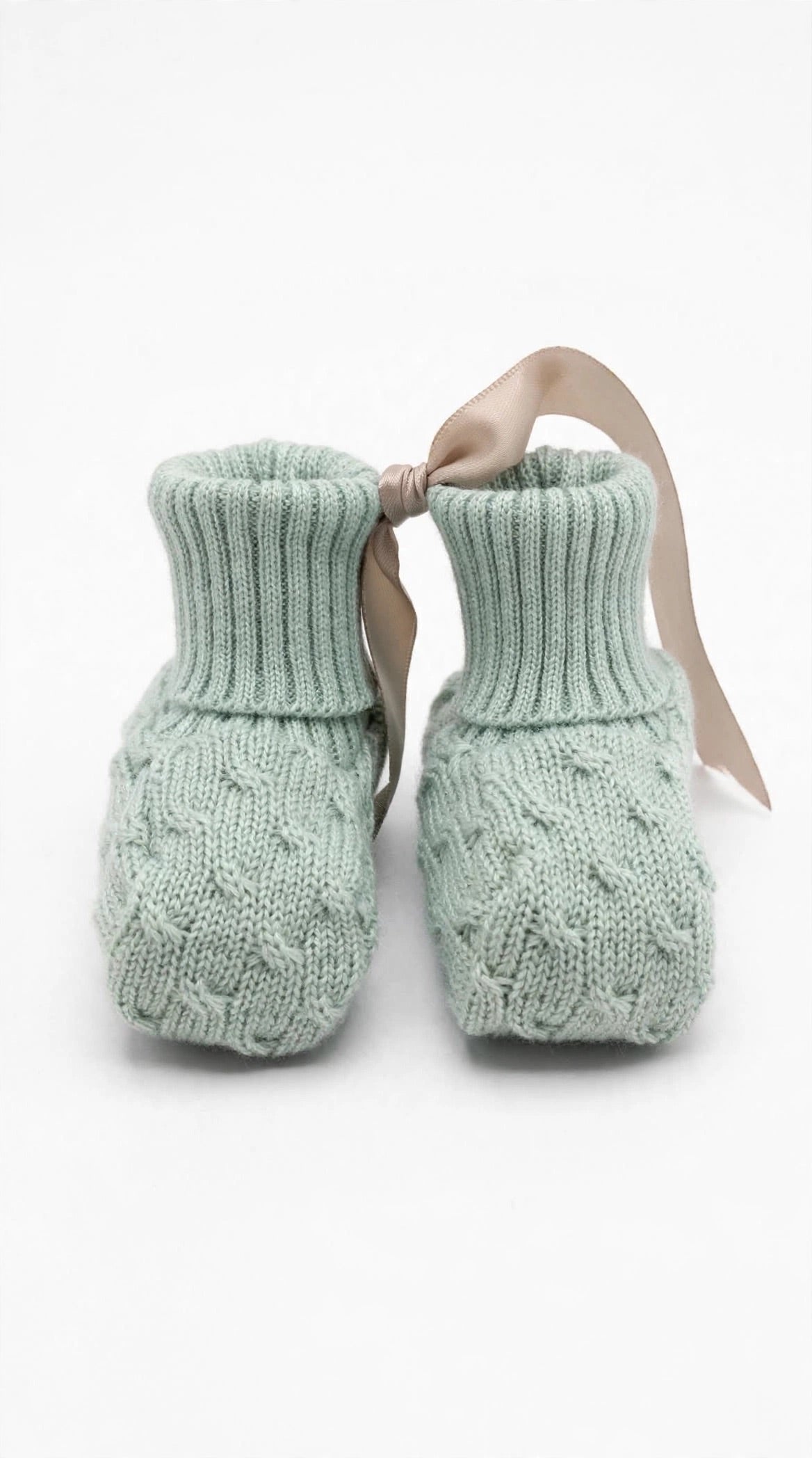 MARLU' - scarpine in lana lichene/vaniglia (set n.63) - invernale