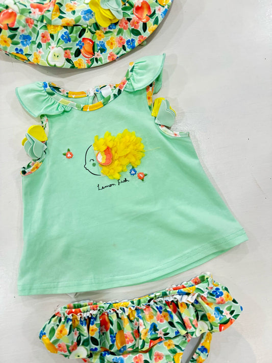 MAYORAL - costume mutandina + t-shirt + cappello summer - GIRL
