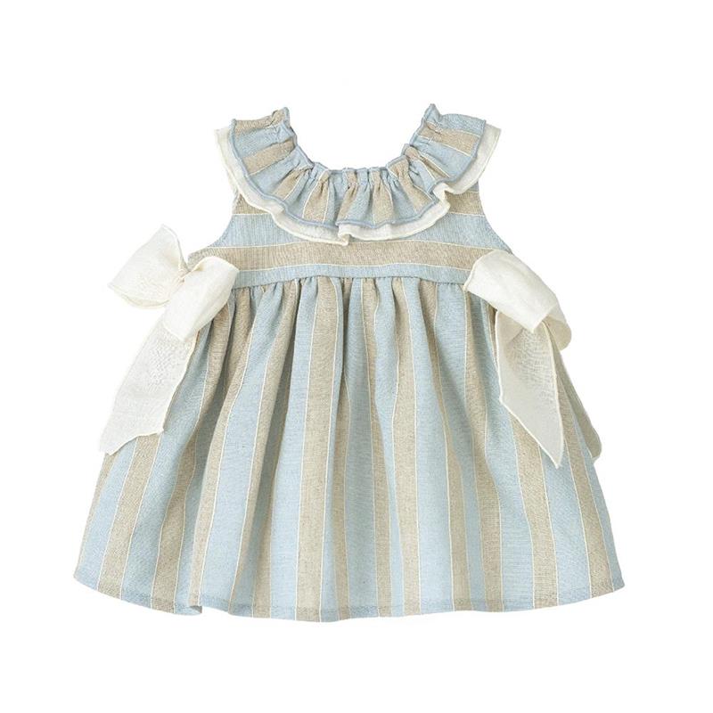 CALAMARO BABY - vestito con fiocchi a righe abbigliamento est 25 b - GIRL