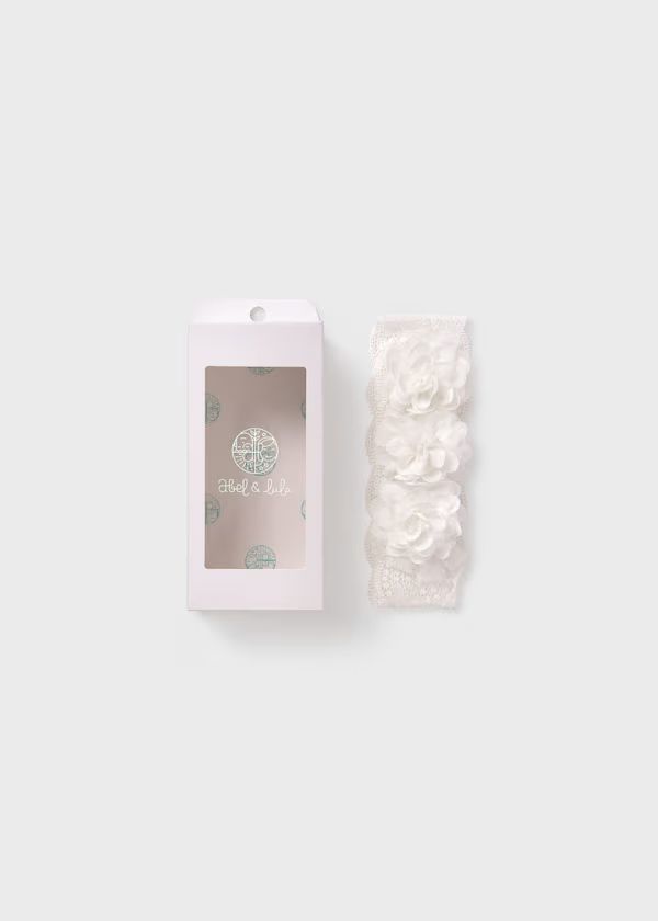 ABEL & LULA - fascia pizzo fiori neonata accessori - GIRL