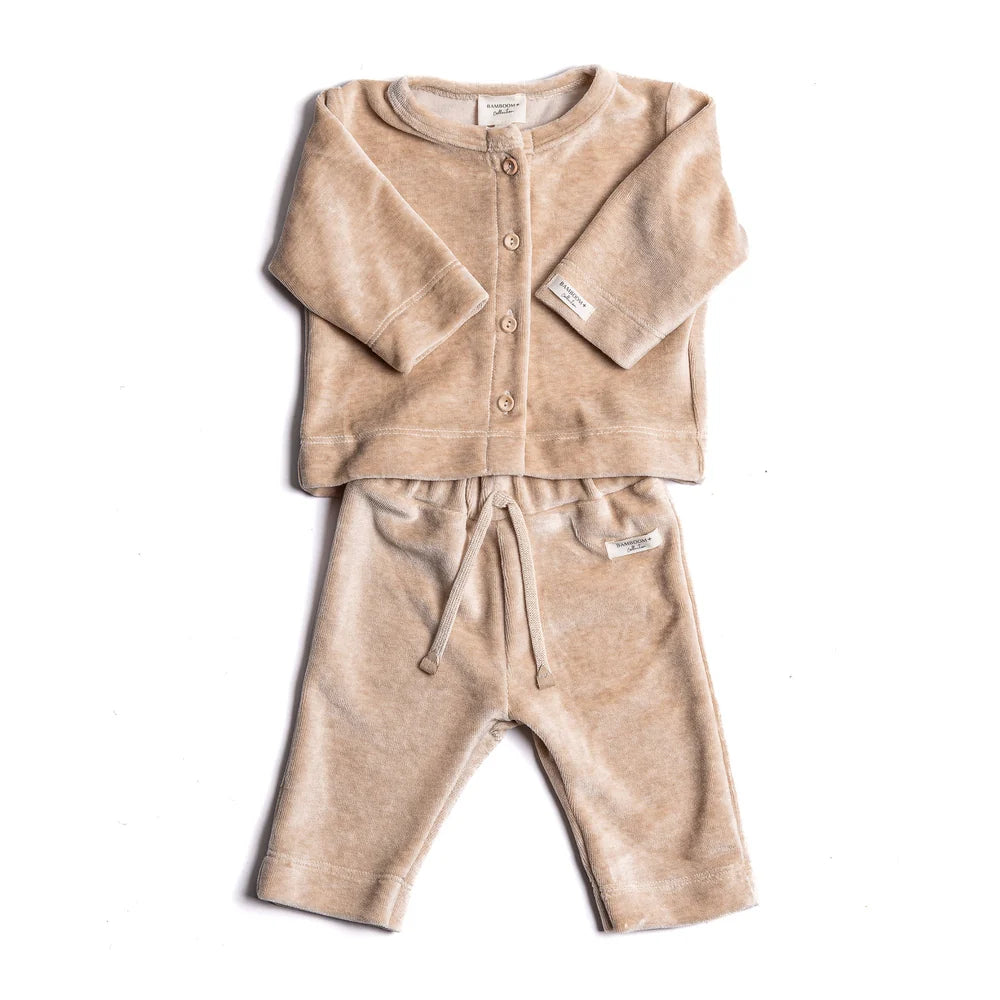 BAMBOOM- completo in ciniglia abbottonato velvet sand- invernale