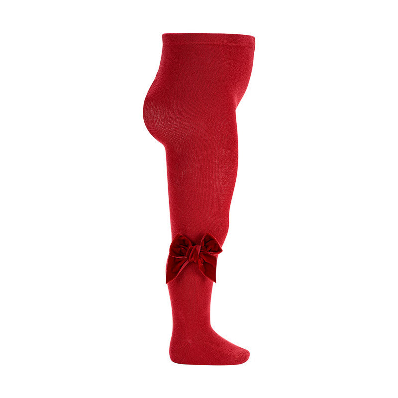 CONDOR- calzamaglia con fiocco in velluto rosso- invernale