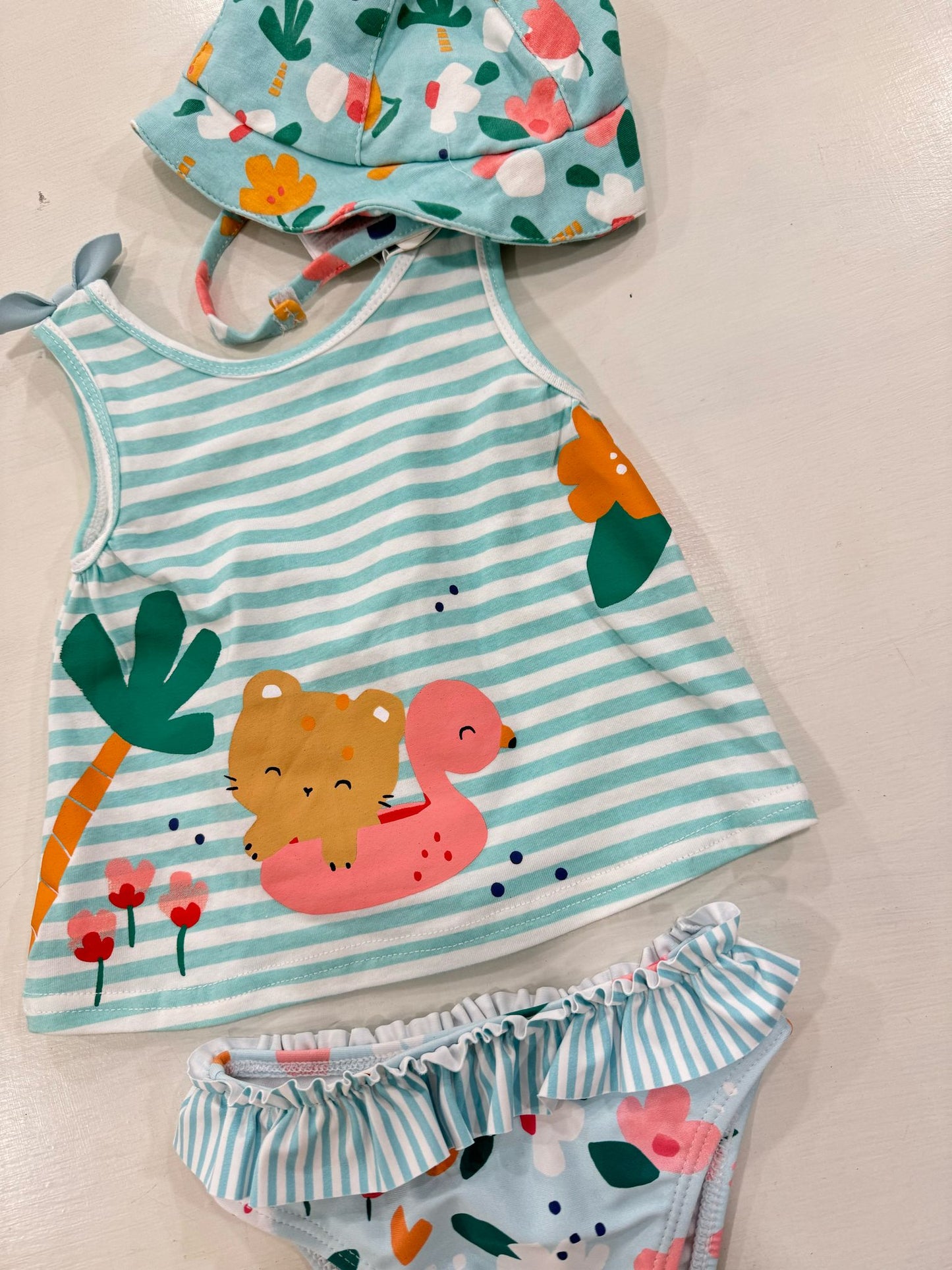 MAYORAL - costume mutandina + t-shirt + cappello summer - GIRL