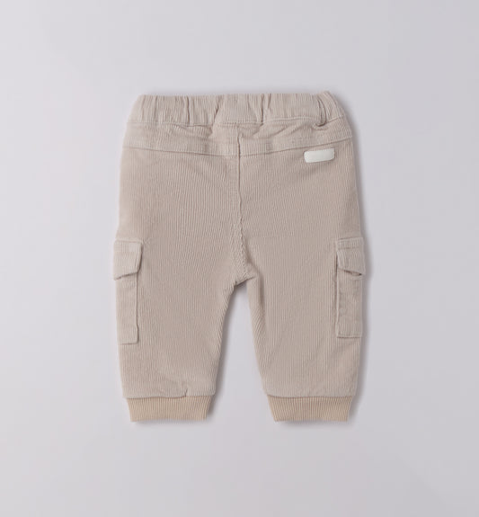 MINIBANDA - pantalone cargo costine beige abbigliamento invernale 25/26 b - BOY