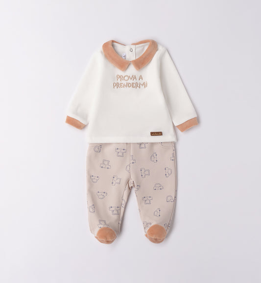 MINIBANDA - completo 2 pezzi ciniglia corredino invernale 25/26 - BOY