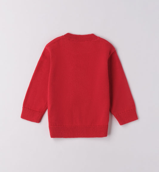 MINIBANDA - maglione rosso orsetto natale abbigliamento invernale 25/26 b - BOY