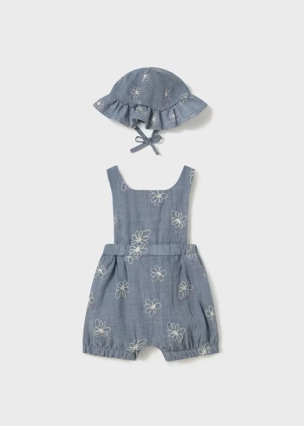 MAYORAL - salopette jeans + cappello abbigliamento est 25 b - GIRL