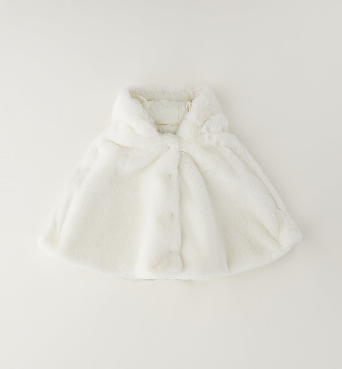 MINIBANDA - mantellina pelliccia bianco - invernale