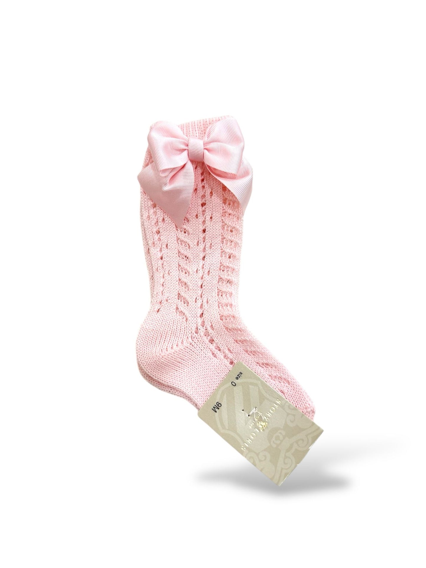 STORY LORIS - calzettone traforato con fiocco rosa accessori - GIRL