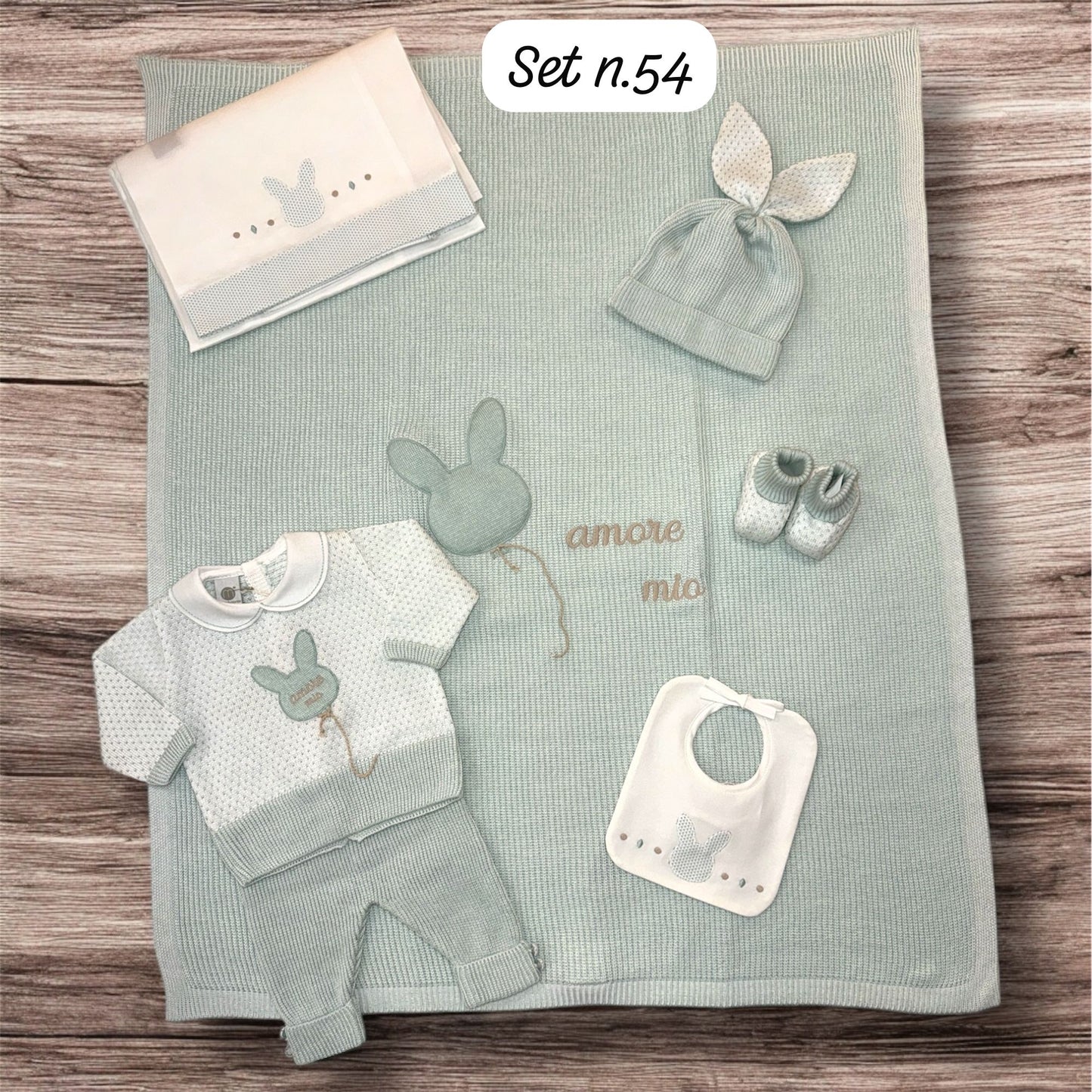 MARLU' - lenzuola sotto-sopra-federa (set n.54 e 59) corredino est 25 - UNISEX