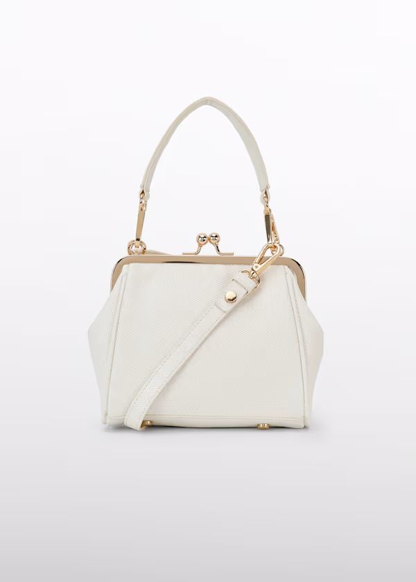 ABEL & LULA - borsa texture fiocco bianca accessori - GIRL