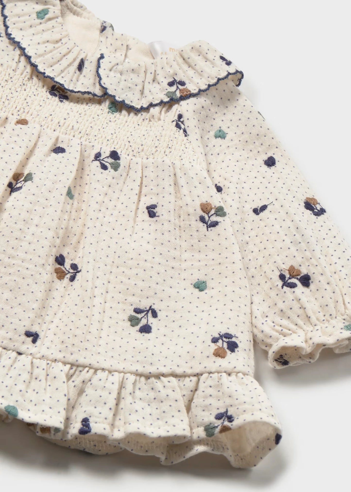 MAYORAL-vestito con colletto beige-invernale