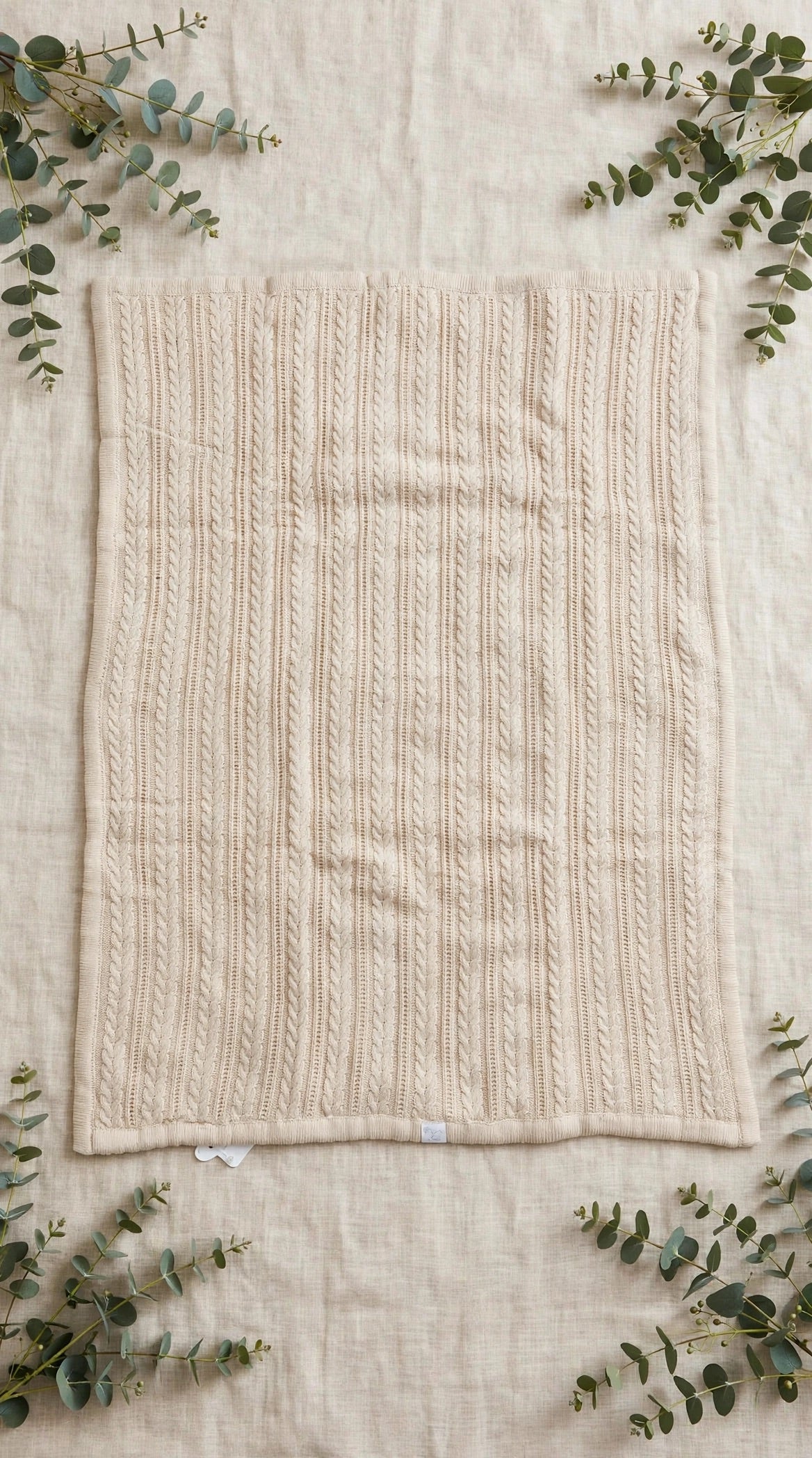 PAPPA E LATTE - copertina tricot beige - invernale