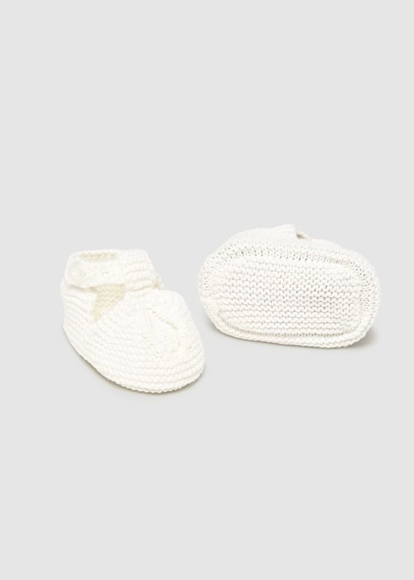 MAYORAL - scarpine tricot bianche accessori corredino - GIRL