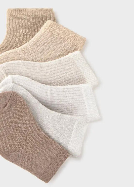 MAYORAL-set 6 calzini beige-invernale
