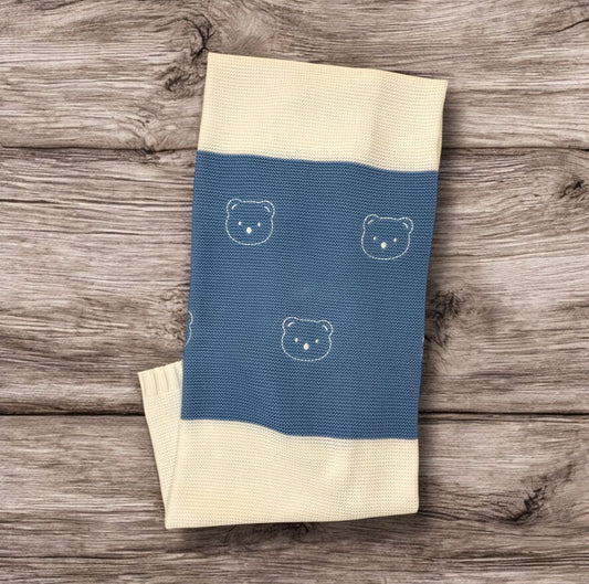 BABY LORD - coperta in filo di cotone orsetti corredino est 25 - BOY