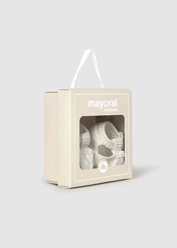MAYORAL - scarpine tricot bianche accessori corredino - GIRL
