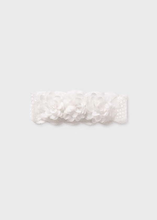 ABEL & LULA - fascia pizzo fiori neonata accessori - GIRL