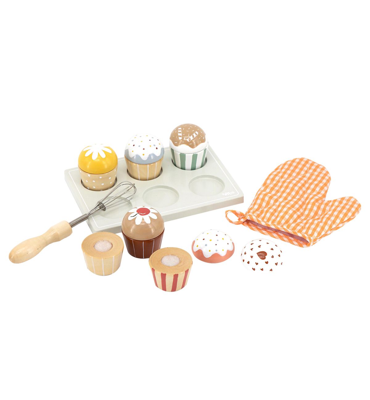 TRYCO - cupcakes 18m+ giocattoli in legno montessoriani - UNISEX