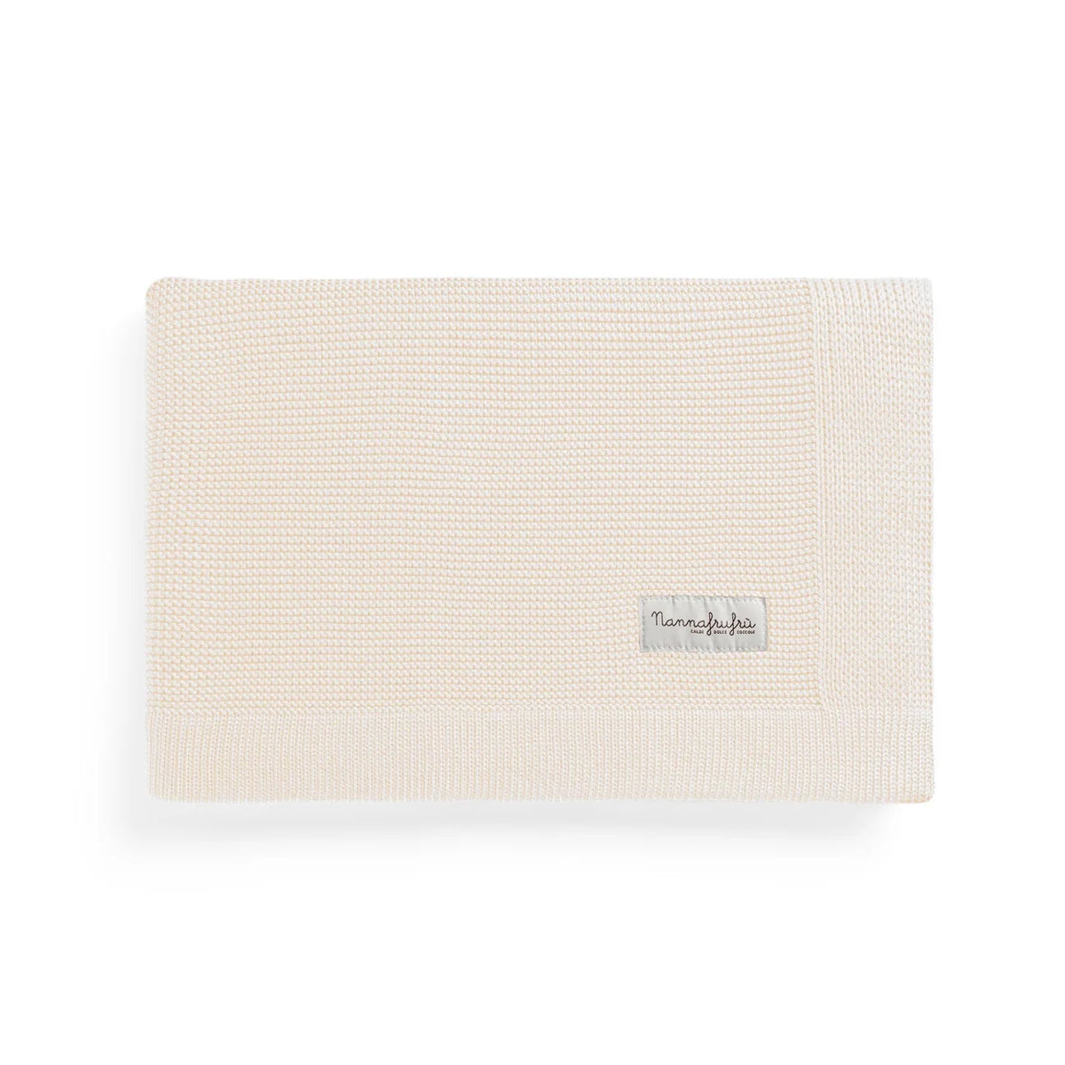 NANNAFRUFRÙ - coperta 50% cotone 50% bamboo ecrù
