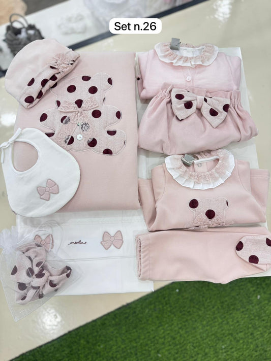 MARLU' - completo 3 pz orso poin ciniglia (set. 26) corredino invernale 25/26 - GIRL