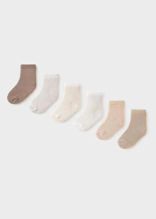 MAYORAL-set 6 calzini beige-invernale
