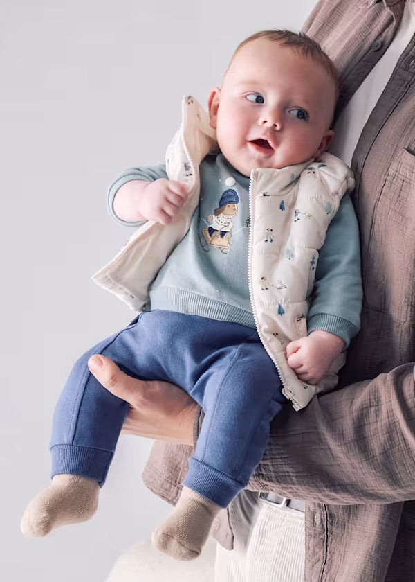 MAYORAL - tuta 3 pz gilet blu ice- invernale