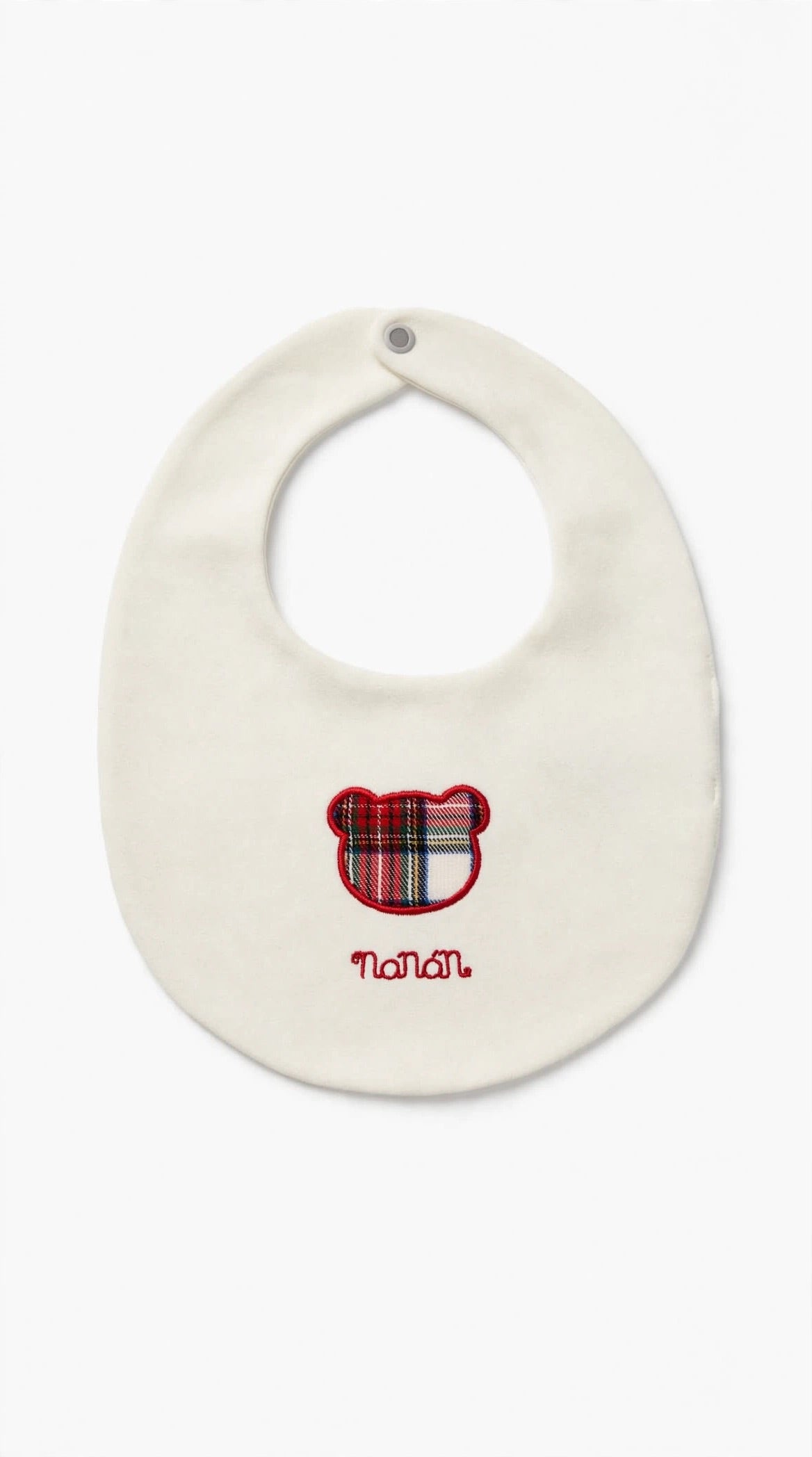 NANÁN - bavetta orso tartan bianco - invernale