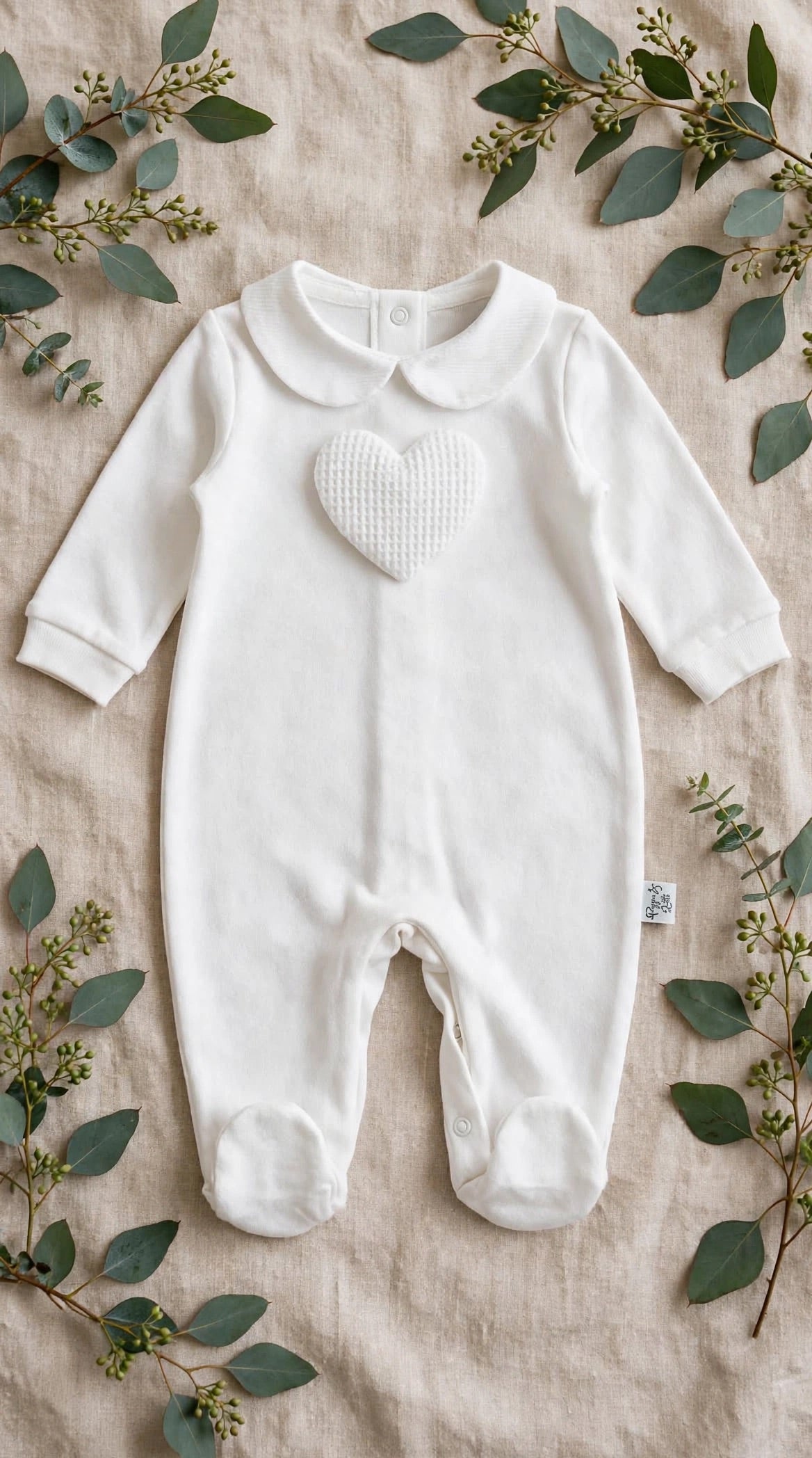 PAPPA E LATTE - tutina interlock bianco - invernale