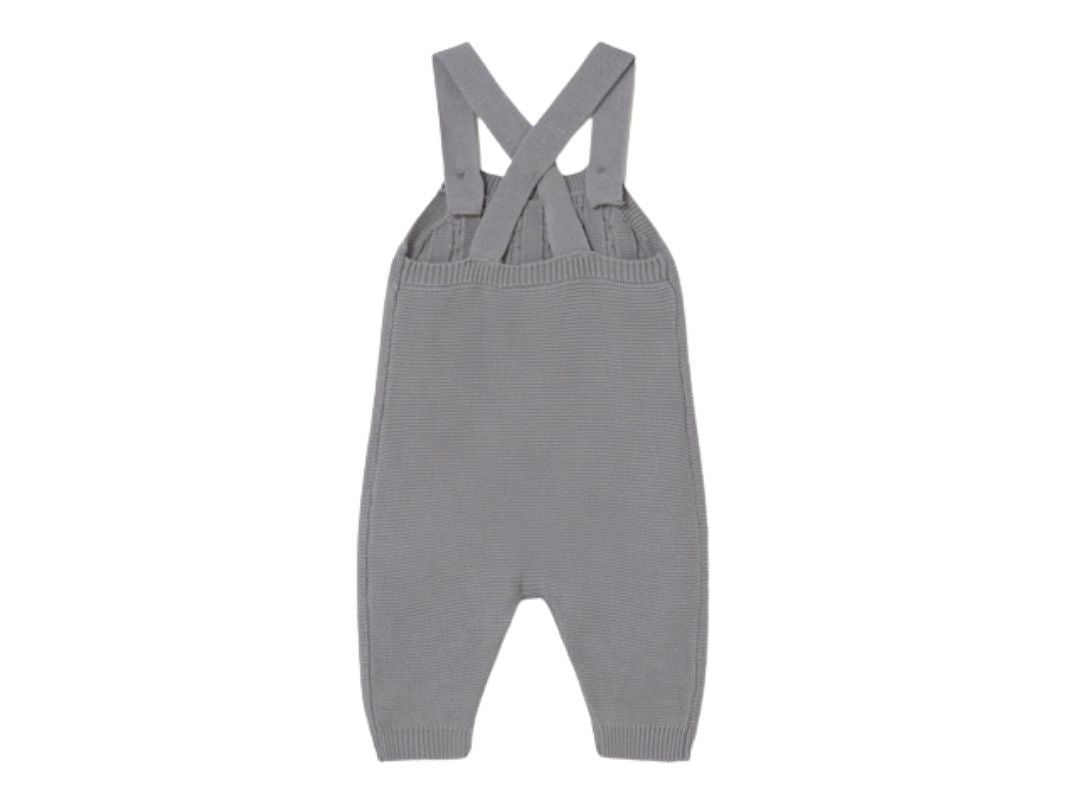 MAYORAL-completo salopette tricot grigio/beige-invernale