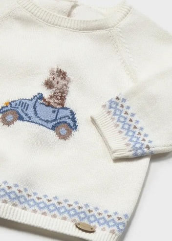 MAYORAL-completo 2 pz corto+calzamaglia ecru/cielo-invernale