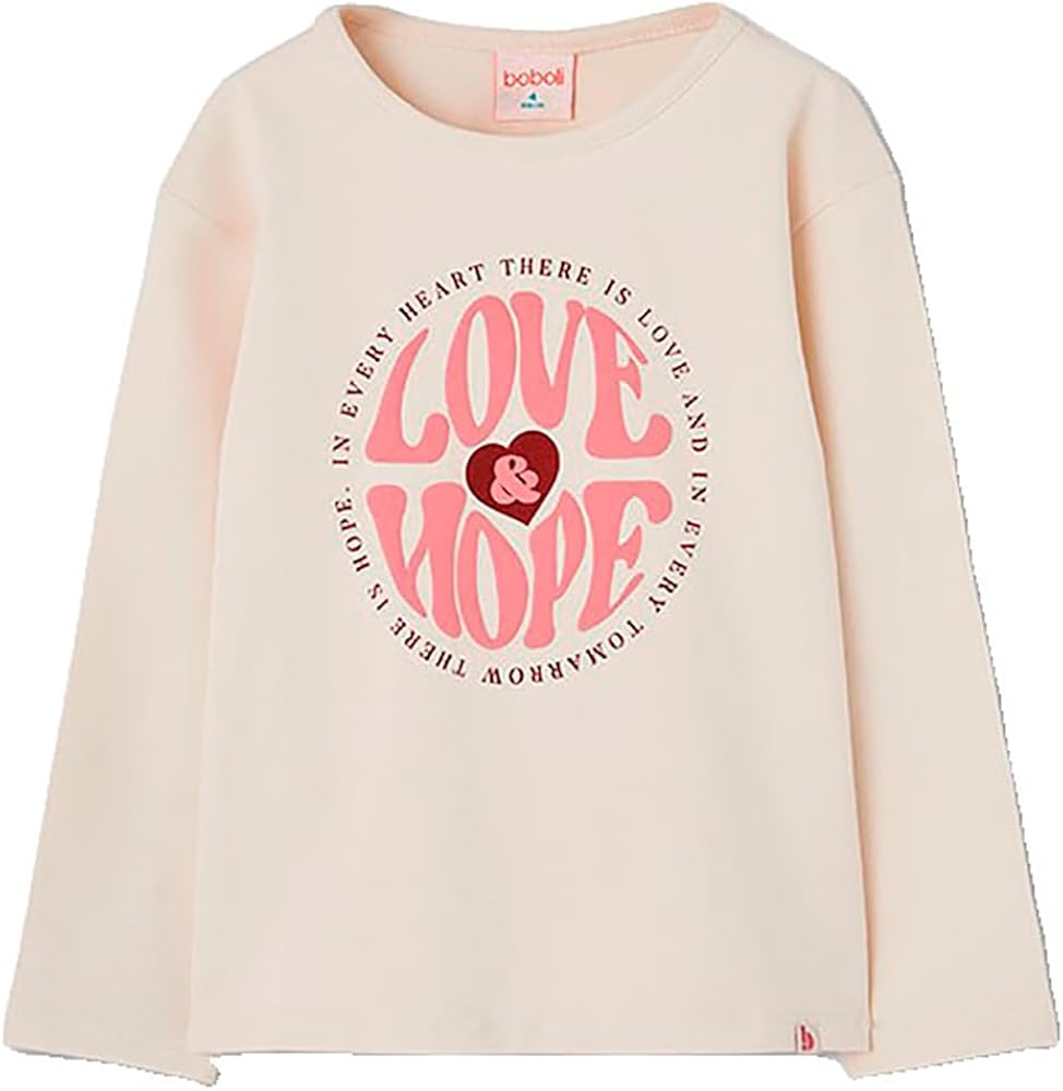 BOBOLI-t-shirt manica lunga beige-invernale