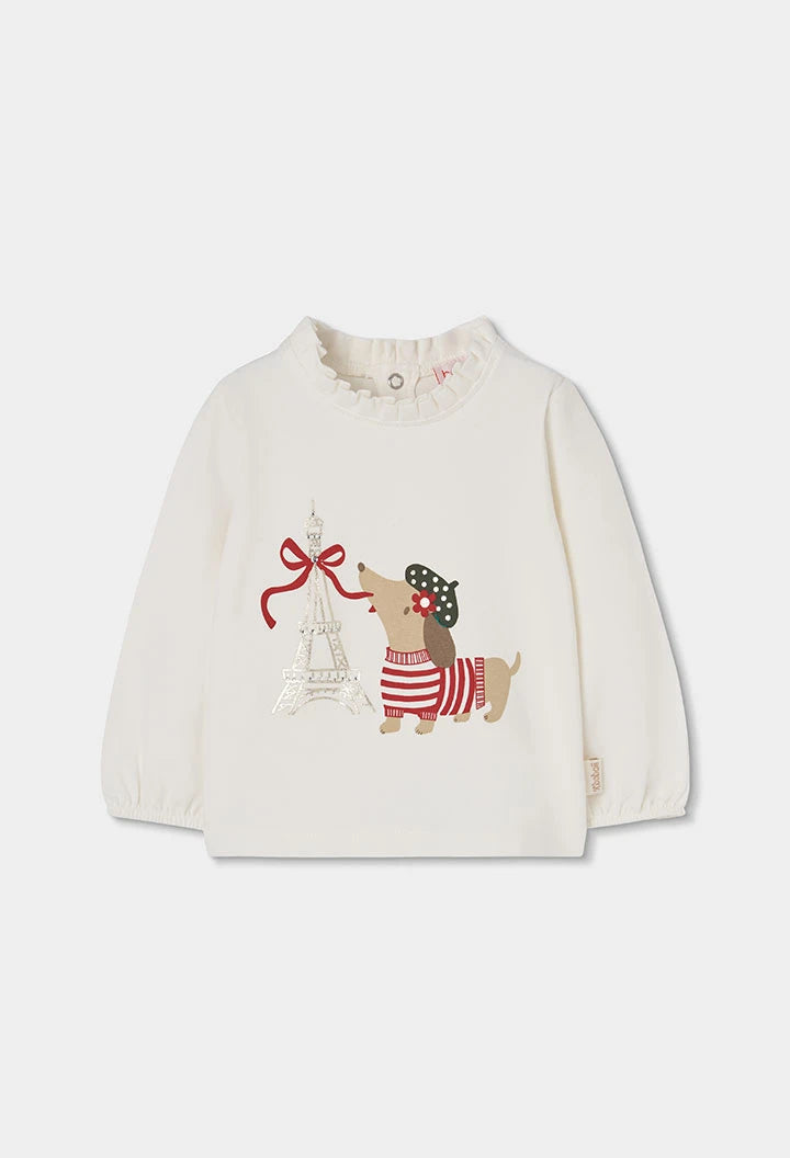 BOBOLI-t-shirt paris bianco-invernale