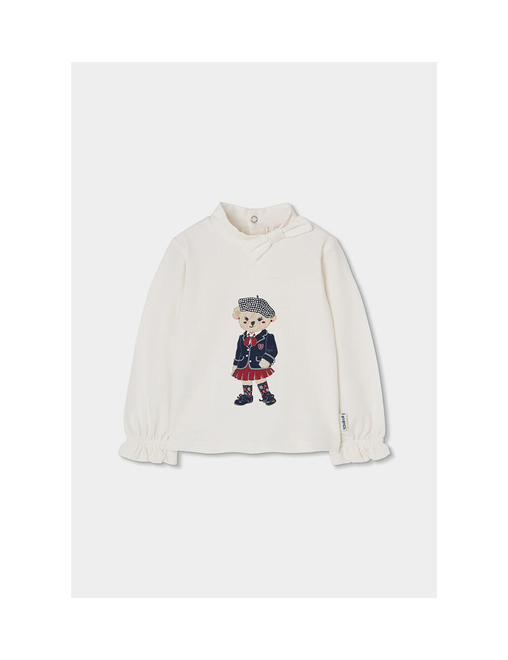 BOBOLI-t-shirt orsetto bianco-invernale