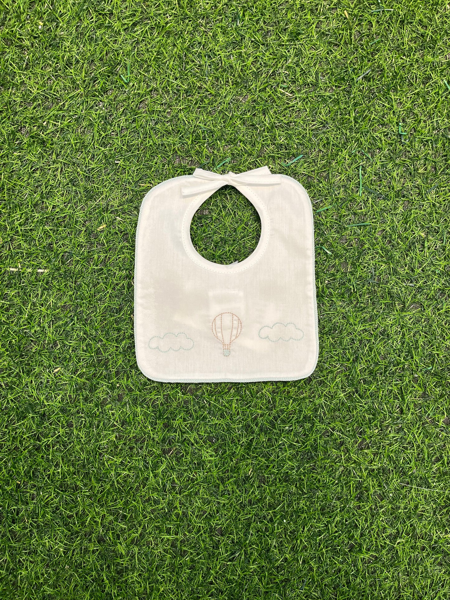 MARLU’ - bavetta mongolfiera vaniglia/verde corredino p/e - BOY