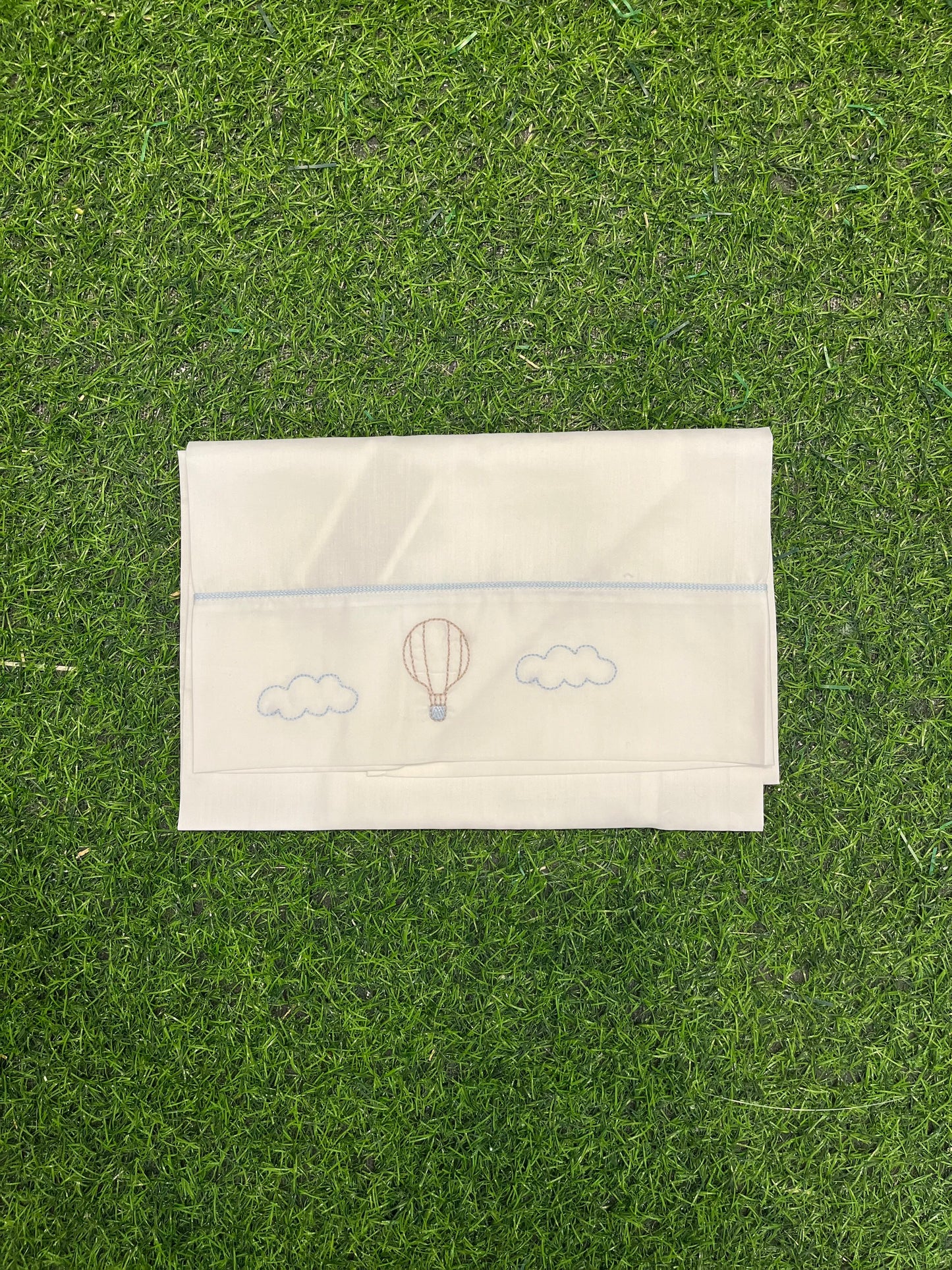 MARLU’ - set lenzuolino mongolfiera cielo/vaniglia corredino p/e - BOY